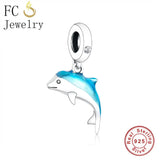 925 Silver Dolphin Charm Bead for Bracelet Making