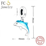 925 Silver Dolphin Charm Bead for Bracelet Making
