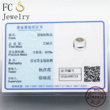 925 Silver Zircon Stone Charm Bracelet Clip Stopper Beads