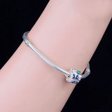 925 Silver Enamel Butterfly Stopper Bead for Charm Bracelet DIY