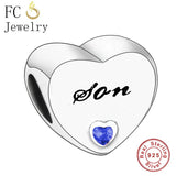 925 Silver Love Bead Family Charm Bracelet DIY