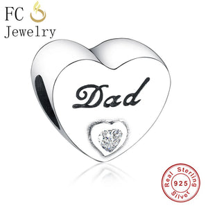 925 Silver Love Bead Family Charm Bracelet DIY