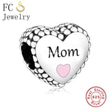 925 Silver Love Bead Family Charm Bracelet DIY