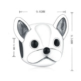 925 Silver French Bulldog Charm Beads Pendant