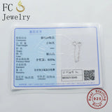 925 Silver Heart Zirconia Beads Safety Chain for DIY Bracelet