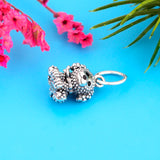925 Silver Poodle Puppy Dog Charm Bead for Bracelet