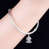 925 Silver Poodle Puppy Dog Charm Bead for Bracelet