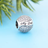925 Silver Dad Hero Zircon Bead Bracelet