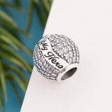 925 Silver Dad Hero Zircon Bead Bracelet
