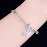 925 Silver Pink Enamel Heart Infinity Love Charm Bead Pendant