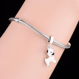 925 Sterling Silver Pug Dog Puggy Bead for Charm Bracelet