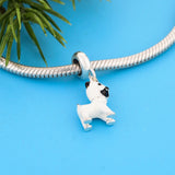 925 Sterling Silver Pug Dog Puggy Bead for Charm Bracelet