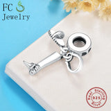 925 Silver Boot Shoe Horse Travel Ride Bead Pendant