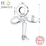 925 Silver Boot Shoe Horse Travel Ride Bead Pendant