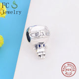 925 Sterling Silver Grandpa Spectacles Bow Beads For Charm Bracelet