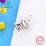 925 Silver Labrador Dog Puppy Bead Pendant for Bracelets