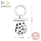 925 Silver Pacifier Baby Bead Dangle Berloque
