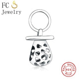 925 Silver Pacifier Baby Bead Dangle Berloque