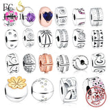 925 Silver Round Stopper Clips for Charm Bracelet