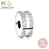 925 Silver Round Stopper Clips for Charm Bracelet