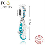 925 Sterling Silver Sea Horse Charm Pendant for Bracelet