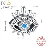 925 Silver Evil Eye Bead for Jewelry Making