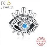 925 Silver Evil Eye Bead for Jewelry Making