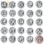 925 Silver Zircon Letter Alphabet A-Z Charm for Bracelet