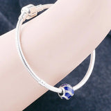 Enamel Stripe Zirconia Bead for Charm Bracelet
