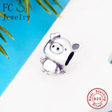 925 Silver Flying Pig Piglet Piggy Bead for Bracelet