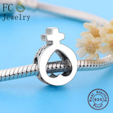 925 Silver Love Heart Bead Charm for Bracelet