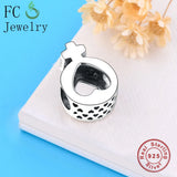 925 Silver Love Heart Bead Charm for Bracelet