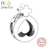 925 Silver Love Heart Bead Charm for Bracelet