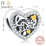 925 Silver Love You Letter Charm Bracelet for Vanlentine