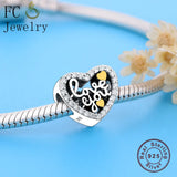 925 Silver Love You Letter Charm Bracelet for Vanlentine