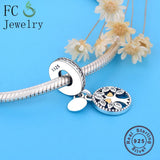 925 Silver Letter Tree Of Life Zirconia Charm Bracelet