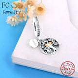 925 Silver Letter Tree Of Life Zirconia Charm Bracelet