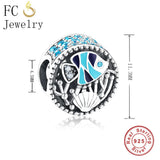 Ocean Life Fish Enamel Beads 925 Silver Bracelet Charms