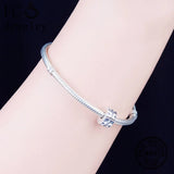 925 Silver CZ Lock Clip Stopper Bead Berloque