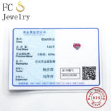925 Silver Love Heart CZ Beads Enamel Charms Bracelet DIY