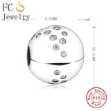 Ball Shape CZ Bead Stopper Clip for Bracelet Making Craft