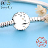 Ball Shape CZ Bead Stopper Clip for Bracelet Making Craft
