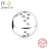 Ball Shape CZ Bead Stopper Clip for Bracelet Making Craft
