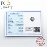 925 Sterling Silver Zirconia Crystal Stone Beads Bracelet Bangle DIY