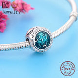 925 Sterling Silver Light Lampwork Face Lace Bead Charm