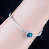 925 Sterling Silver Light Lampwork Face Lace Bead Charm