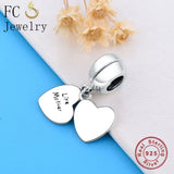Mother Daughter Letter Charm Bracelet Bead Pendant DIY Jewelry Making