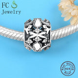 925 Silver Fleur De Lis Flower Zirconia Beads for Bracelets