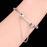 925 Sterling Silver Safety Chain Lock Clips for Charm Bracelets