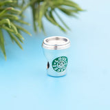 925 Sterling Silver Coffee Cup Mug Bead Charm for Bracelet